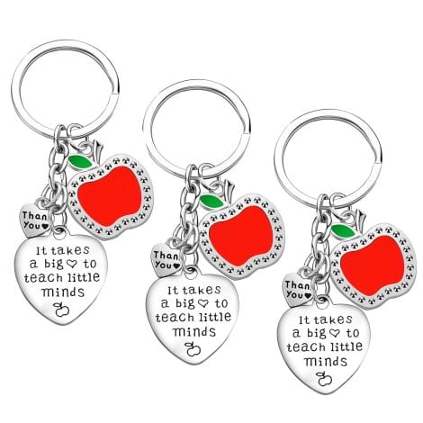 “Gift for Indian Teachers: 3PCs Teacher Keychain Set, Jewelry for Birthday & Appreciation from Students”