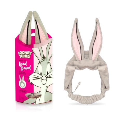 Soft and comfortable MAD BEAUTY Looney Tunes Bugs Bunny Headband to keep hair neatly away during make-up, creams, or face masks.