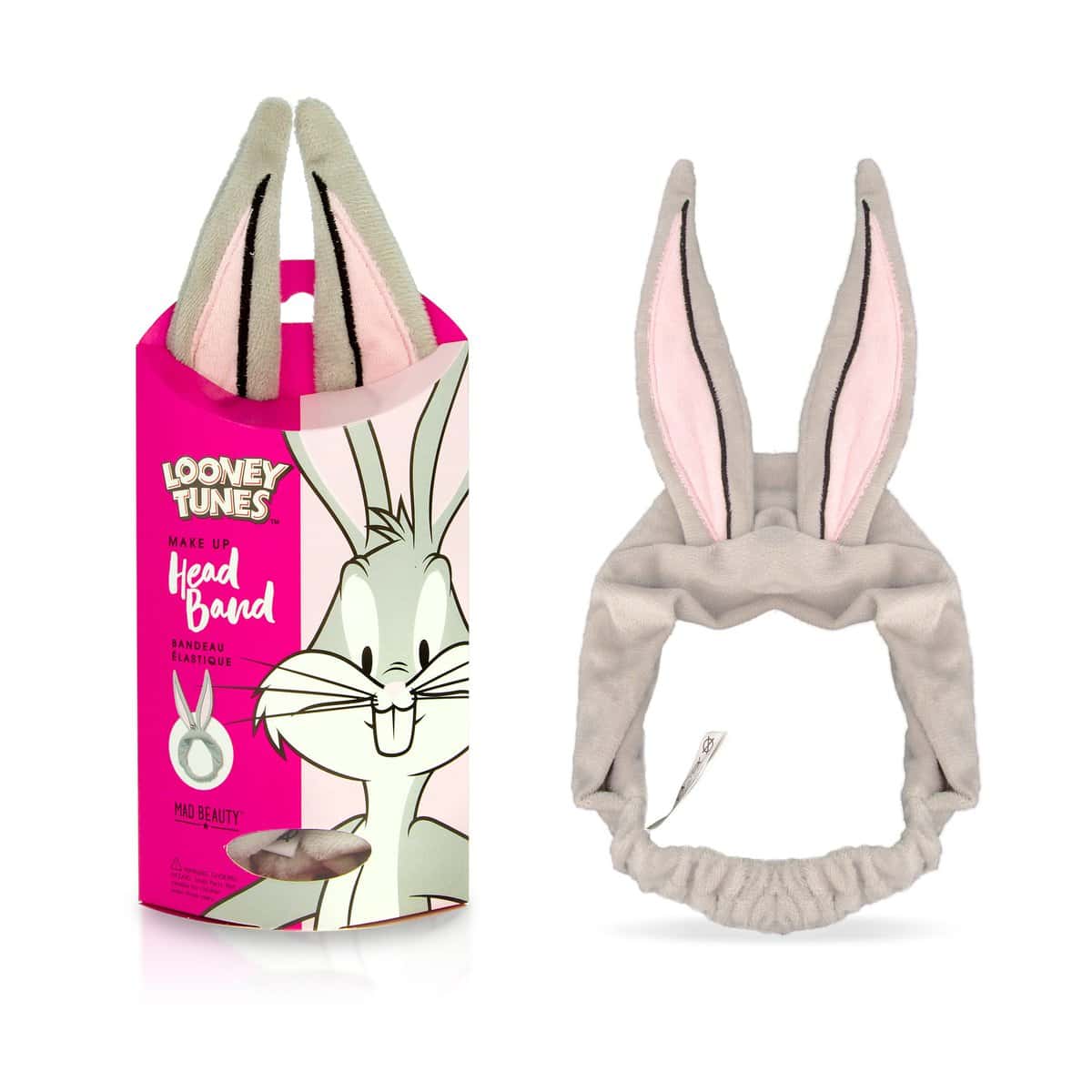 MAD BEAUTY Looney Tunes Bugs Bunny Make-Up Headband, Keeps Hair Neatly Tucked Away Out of Face, Comfortable, Soft Costume Headband, Use While Doing Make-Up, Applying Creams, or Face Masks