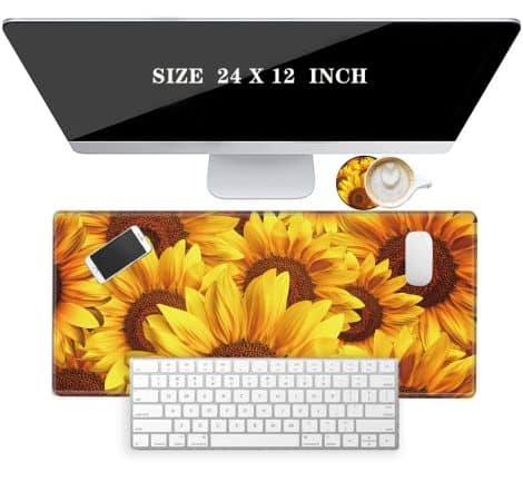 Sunflower Flower Desk Pad XL – Gaming Mousepad and Desk Mat for Indian consumers, ideal for office and laptop use.