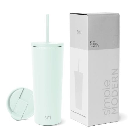 Classic Collection Retro Mint Insulated Tumbler with Straw and Flip Lid – Perfect gift for Indians!