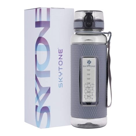 SKYTONE® Sports Water Bottle, 1L (32oz) Durable & Eco-friendly Plastic Bottle. Perfect for Travel, Fitness, and School.