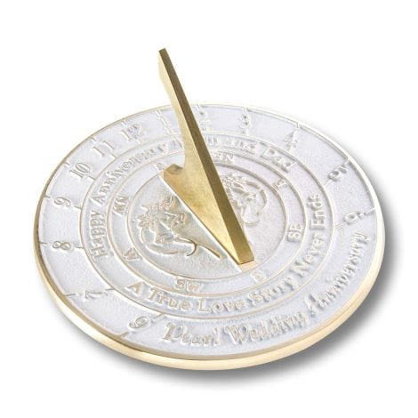 The Metal Foundry 30th Pearl Wedding Anniversary Sundial: A perfect gift for Indian parents celebrating 30 years of marriage.