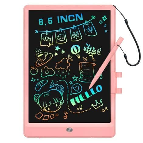 Proffisy LCD Writing Tablet: A colorful, erasable pad for young children to write and draw on (Pink).