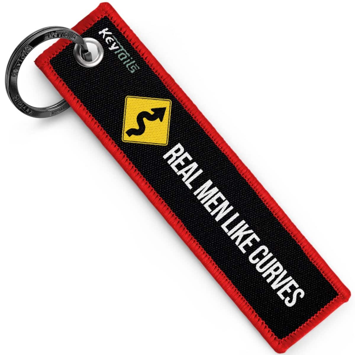 KEYTAILS Keychains, Key Tag for Motorcycle, Car, Scooter, ATV, UTV [Real Men Like Curves]