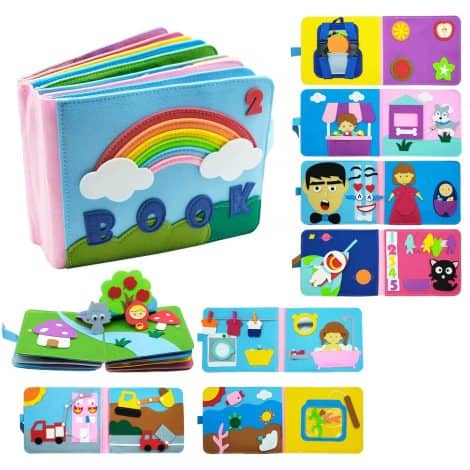 Educational DIY Busy Book for children, promotes basic skills and learning, perfect travel toy and gift for Indian kids.