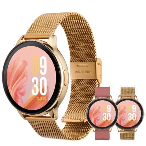 Vibez by Lifelong – A stylish smartwatch for Indian women featuring metal strap, HD display, Bluetooth calling, and health tracking.