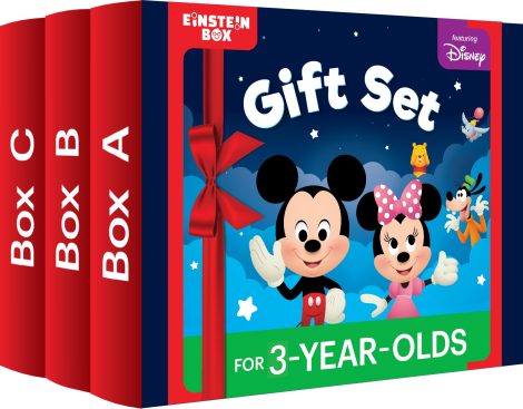 Einstein Box Disney Birthday Gift Set: Learning Fun with Mickey, Minnie, Simba & more, for 3-year-olds!