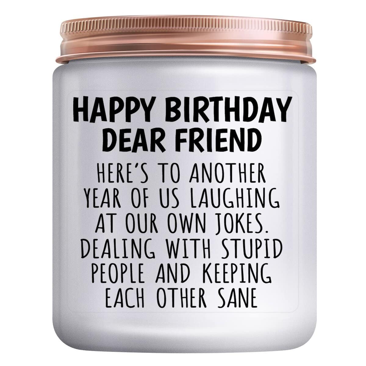 Happy Birthday Gifts for Women - Funny Gift for Best Friend Coworker Classmate Bestie Present Lavender Candle