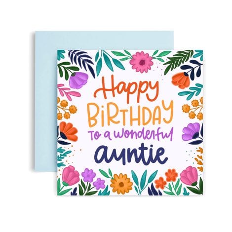 Unique Mum Birthday Card with Floral Print, a perfect gift for her. Luxurious and vibrant design with eco-friendly packaging.