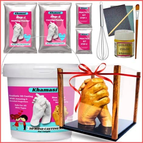 Khamasi 3D Couple Casting Kit – Capture your hands together in a special kit for couples.