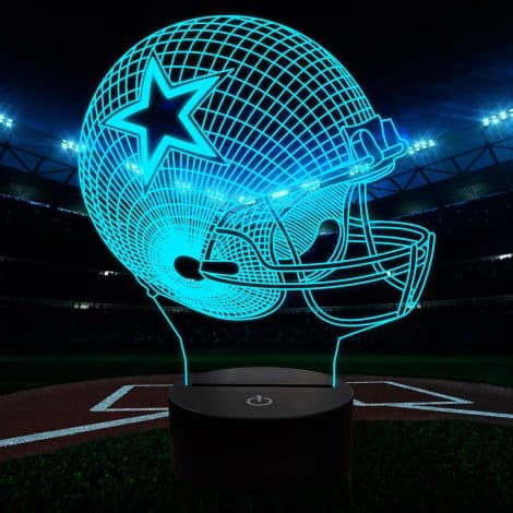 Llamaababie’s 3D LED Night Light Football Helmet: A vibrant, color-changing table lamp for sports fan kids in India!