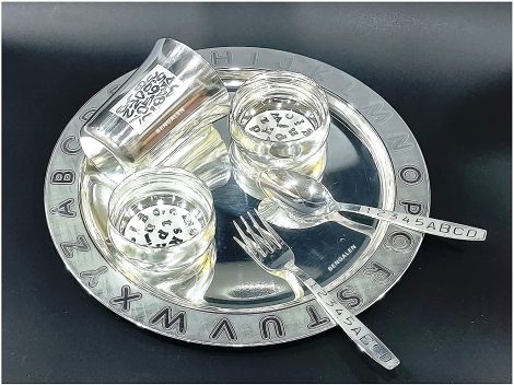 BENGALI Baby Rice Ceremony Set: Beautiful Silver-Plated Dinnerware for Annaprashan Gift, Birthdays, Festive Home Decor!