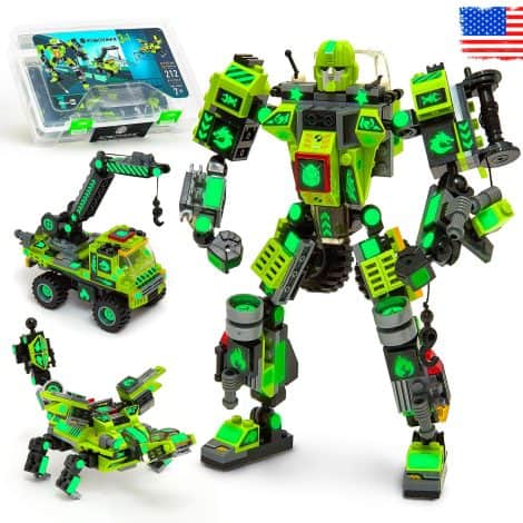 JITTERYGIT Robot STEM Toy: A creative set of construction building toys for boys aged 6-14, perfect gift with free poster.