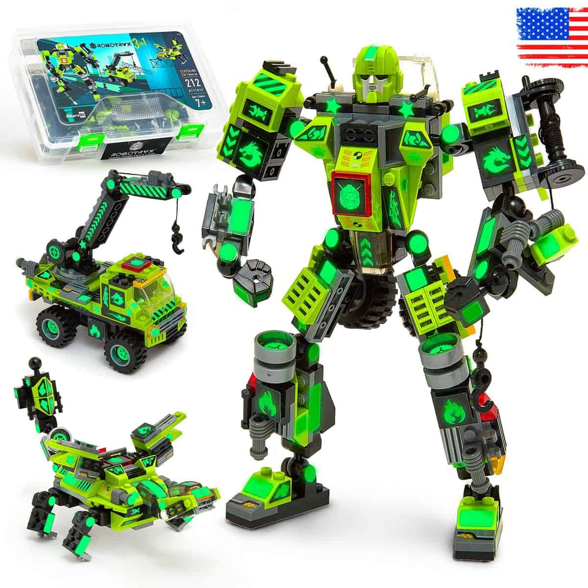 JITTERYGIT Robot STEM Toy | 3 in 1 Fun Creative Set | Construction Building Toys for Boys Ages 6-14 Years Old | Best Toy Gift for Kids | Free Poster Kit Included