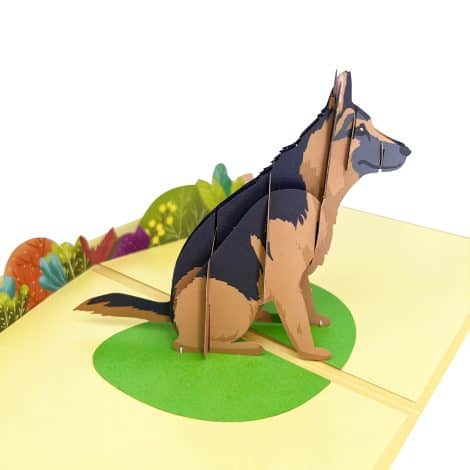 German Shepherd Birthday Greeting Card with Envelope – Perfect for sending warm wishes to your loved ones!