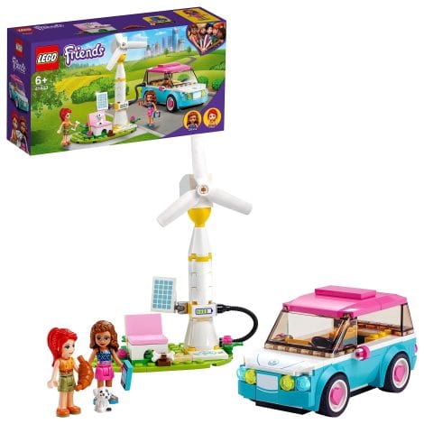 LEGO 41443 Friends Olivia’s Electric Car Toy, an eco-friendly playset for Indian kids (6+ years).