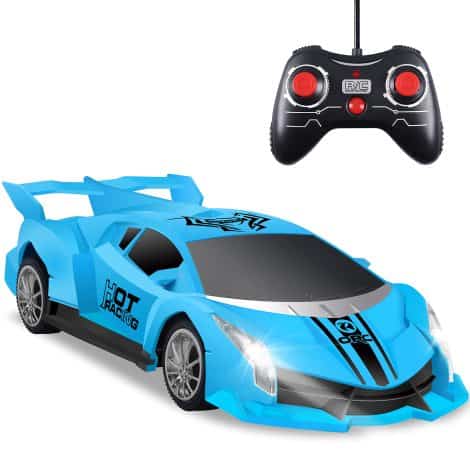 Remote Control Car, an advanced RC Racing Car with LED lights, perfect for children aged 3-12. Ideal birthday present!