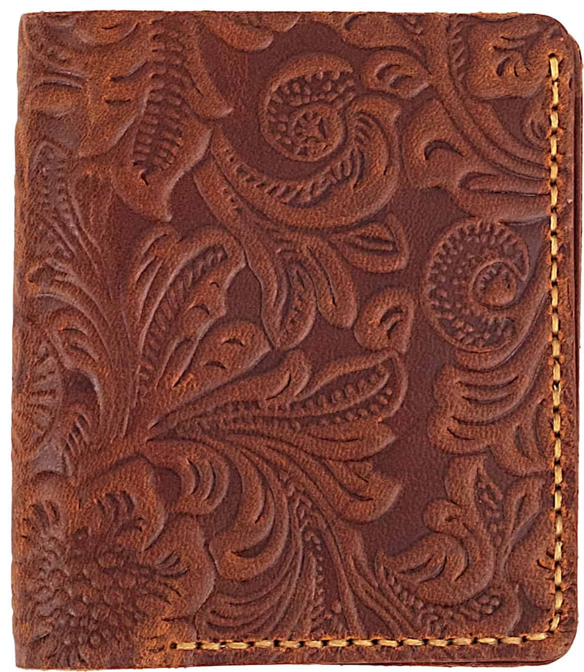 Premium Handmade Wallets For Women, Minimalist Card Holder With Coin Pouch, Small Minimalist Cute , Womens Teen Purse, Slim Leather Women's Wallet with Coin Pocket, Gift for Christmas and Valentine's Day, Camel, Small, Floral