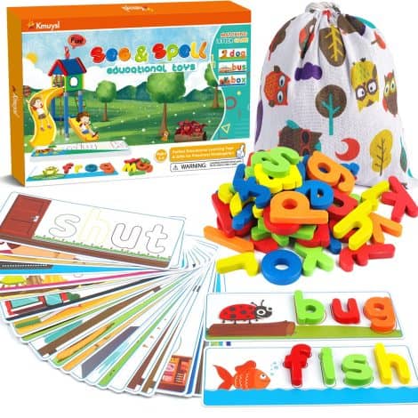 KMUYSL Learn & Play Educational Toy Set – 80Pcs of Alphabet Word Builders for Indian Toddlers.