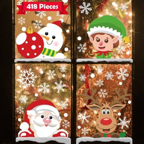 Get ready for the holidays with 418 Christmas-themed stickers for your windows, perfect for Indian festivities!