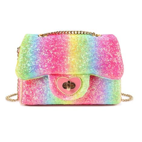 CMK Trendy Kids Sequin Toddler Kids Purse: Fashionable Little Girl Purses, Perfect Christmas Gifts (Sequin Rainbow).