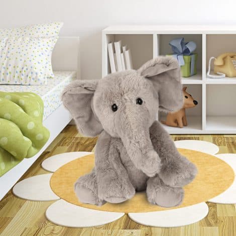 Cute Gray Elephant Soft Toy, Perfect Birthday & Christmas Gift for Indian Toddlers & Kids (10 inches)