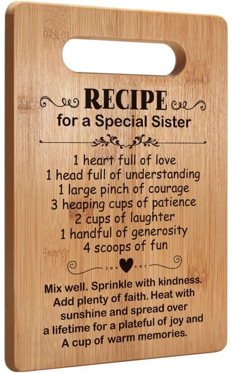 “Special Bond Collection: Celebrate Sisters’ Love with Cutting Board, Perfect for Best Friends and Soul Sisters!”