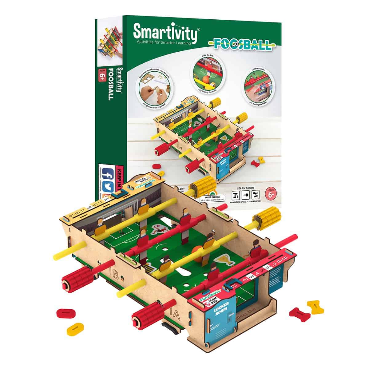 Smartivity DIY Foosball Table STEM Educational Kit for Kids 6-14 Years Old | Birthday & Christmas Gifts for Boys & Girls 6-8-10-12 Years | Science & Construction-Based Activity Game