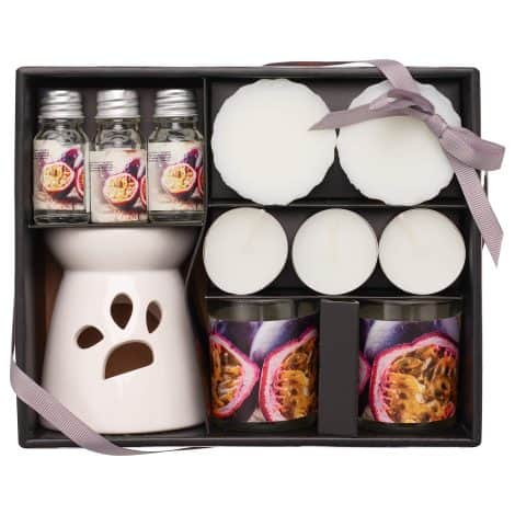 Zuvo Passion Fruit Scented Candle Gift Set – Perfect for gifting on special occasions in India.