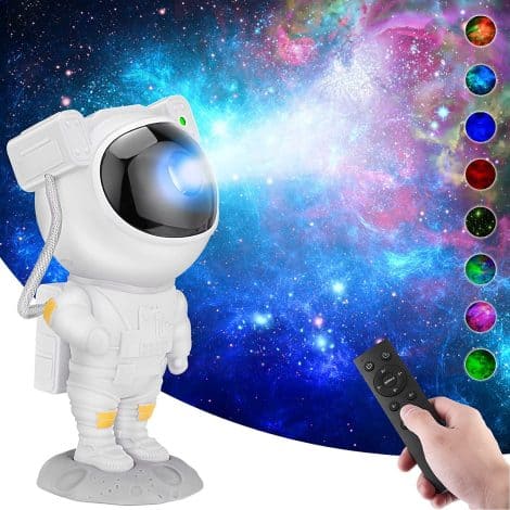 DesiDiya® Astronaut Galaxy Projector: Remote-controlled, 360° adjustable timer, ideal for gifting, bedroom, gaming, home, and parties.