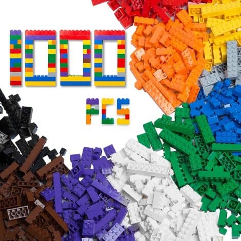 Chocozone Building Blocks: Educational STEM Toys with Random Colors & Shapes for Indian Kids (1000 Pieces)