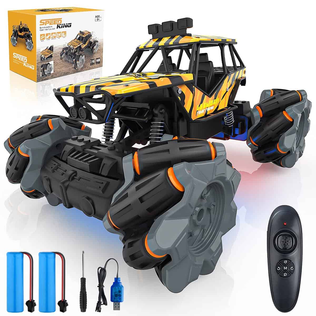 EpochAir Remote Control Car, 1:18 Scale Monster Trucks for Boys, 4WD RC Car with 2.4GHz Remote Control, 360 Degrees Rotation All Terrain Toy Car for Kids 8-12 Years Old, Boys and Kids Gifts