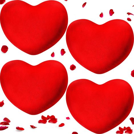 Valentine’s Day Heart-shaped Red Cushion – a beautiful, plush gift for couples, women, children, and home decor.