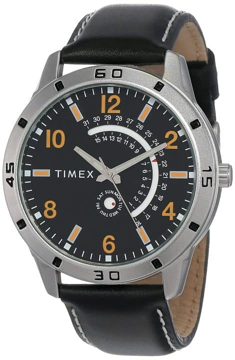 Timex Black Dial Men’s Watch-TW000U926, a stylish timepiece for Indian men with analog display.