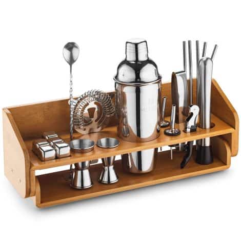 Mitbak Bartender Kit | 20-piece Bar Accessories Set | Prepare cocktails like a professional with this amazing gift set.