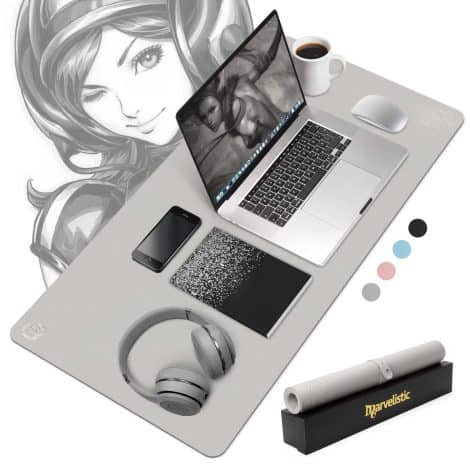 Marvelistic Large Leather Desk Pad – Desks Mat/Blotter/Accessories for Men & Women. Extended Mouse Pad at Home/Office for Work/Gaming When Using Desktop/Laptop. Illustrated by Artgerm (32″x16″ Gray)
Sleek and stylish Marvelistic desk pad, perfect for home or office use. Enhanced gaming experience. Illustrated by Artgerm.