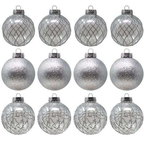 Get ready for the festive season with our stylish and durable Sleetly Silver Christmas Ornaments!