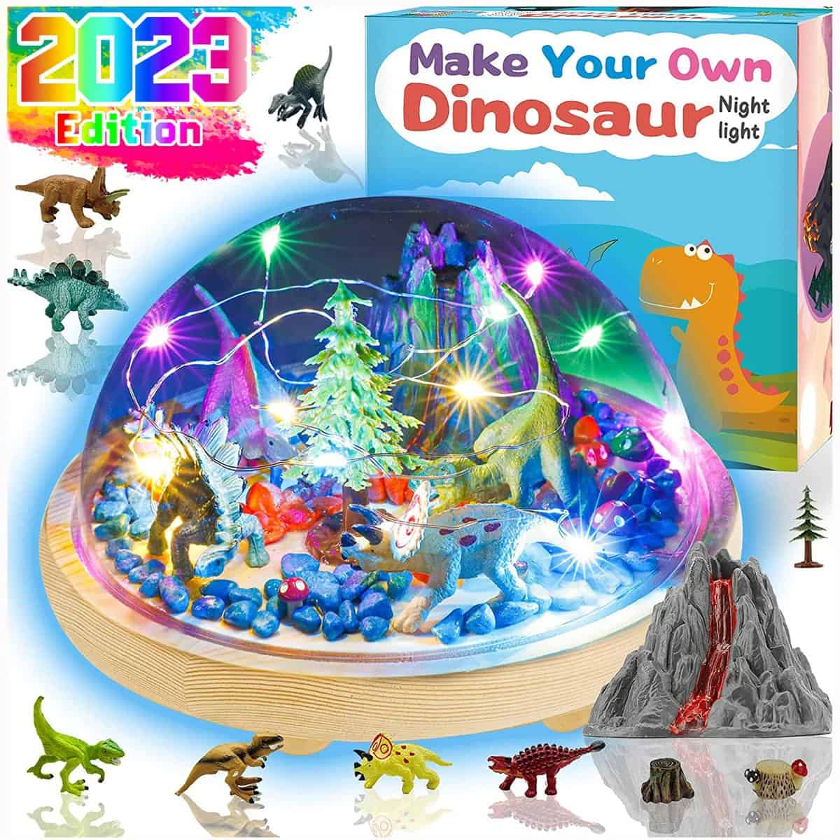 Y YOFUN Make Your Own Dinosaur Night Light - Dinosaur Toys for Kids, Dinosaur Decor, Dinosaur Craft Kit, Arts and Crafts Night Light, Gifts for Boys Age 5 6 7 8 9 10 Years Old