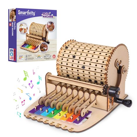 Smartivity Music Machine is an educational, DIY musical toy perfect for Indian kids aged 8 to 14. Ideal for birthdays or Rakhi, it helps children learn music, science, and engineering.