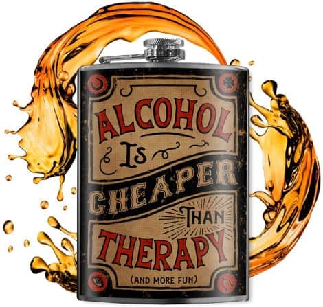 Affordable alternate to therapy – 8oz stainless steel flasks for men, women, and as gifts in India. Enjoy!