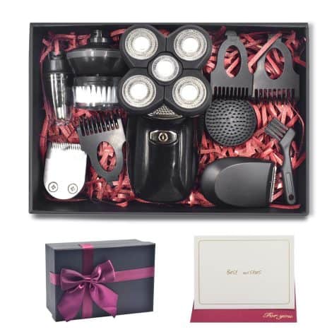 Gifts for Indian Men: Electric Shaver & Grooming Kit, Bald Head Shaver. Perfect for Valentine’s, Christmas, Birthdays.