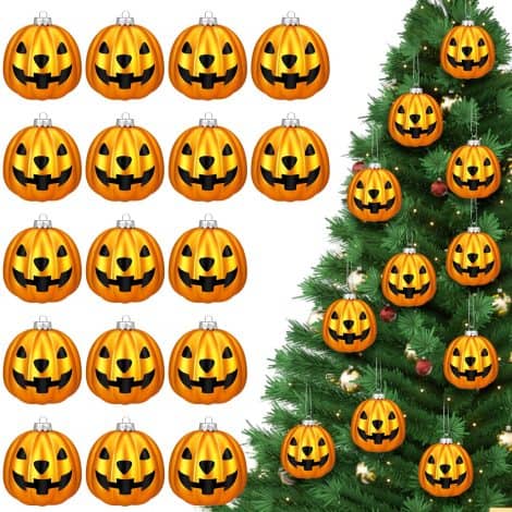 Gold Pumpkin Christmas Tree Ornaments for a festive and sparkling night of celebrating Christmas in India.