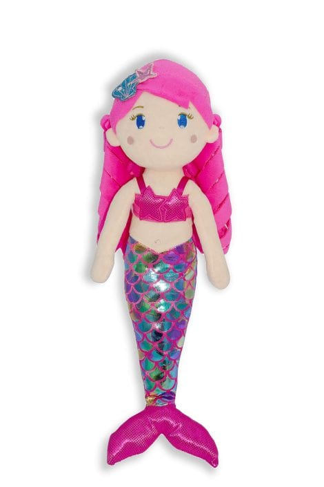 Sparkling Mermaid Larissa, a 15.5″ plush princess doll, perfect as a gift for little girls.