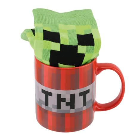 Paladone PP7530MCF Minecraft Mug and Socks | Official Gaming Collection, Vibrant Colors| for Indian Gamers.