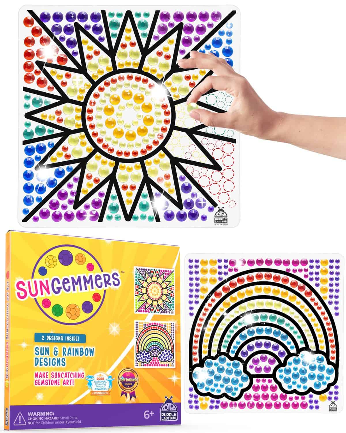 SUNGEMMERS Window Art Suncatcher Kits for Kids Crafts Ages 6-8 + - Great Gifts for 6 Year Old Girl, Birthday Gifts for 7 Year Old Girl - Fun Arts and Crafts for Kids Ages 6-8, Crafts for Girls