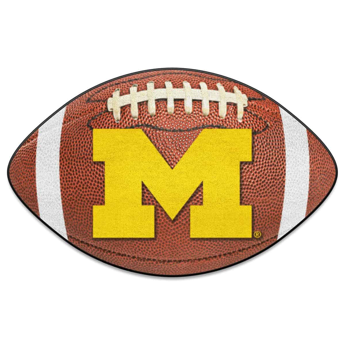 Fanmats Michigan Wolverines Football-Shaped Mats