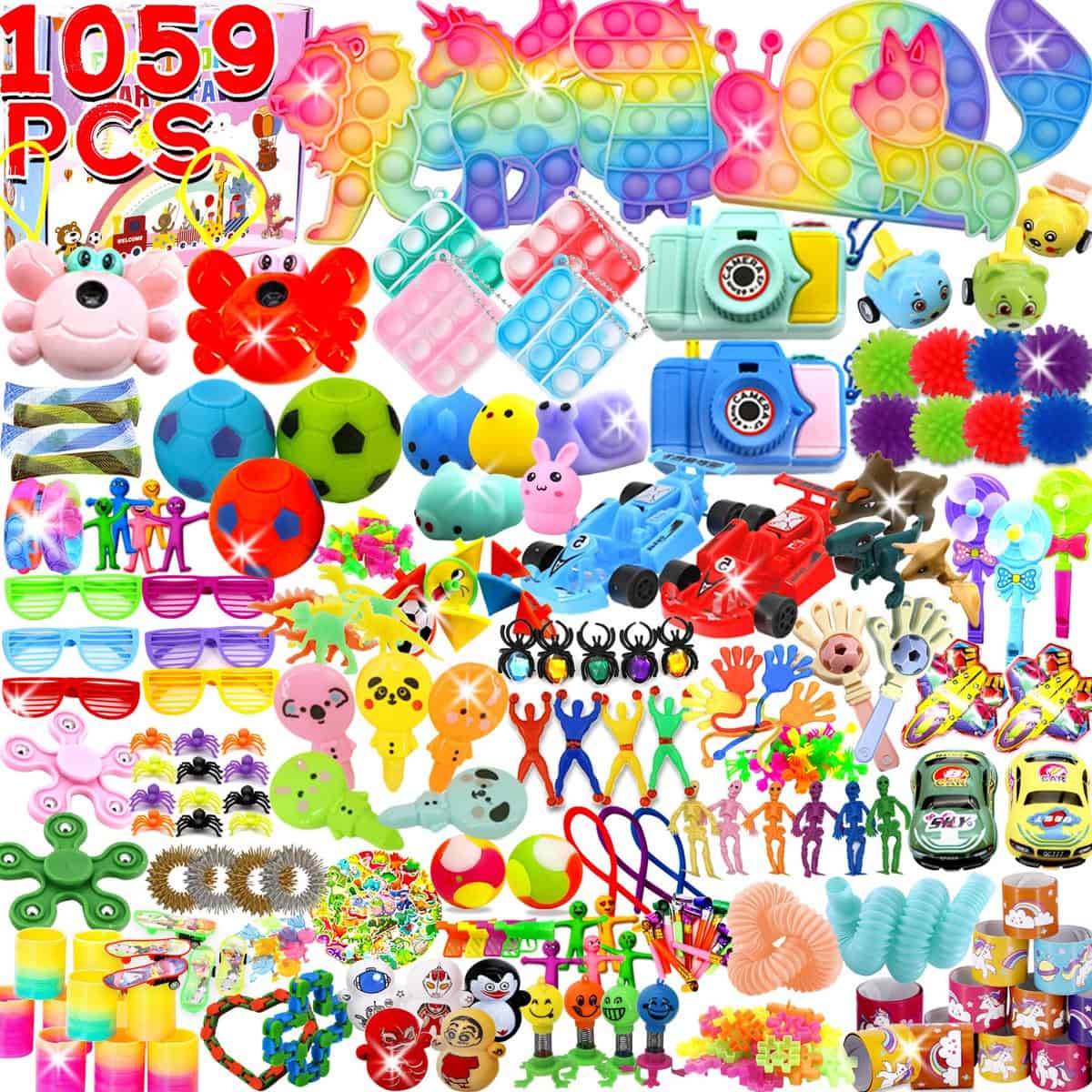 356 PCS Party Favors for Kids, Fidget Toys Pack,Easter Basket Stuffer for Kids, Birthday Gift Toys, Stocking Stuffers, Christmas Gifts, Easter Gifys Party Toys Assortment, Treasure Box Birthday Party, Goodie Bag Stuffers for Kids, Carnival Prizes, Pinata Filler Stuffers Toys for Classroom