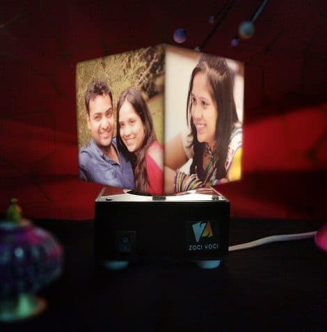 ZOCI VOCI personalized rotating lamp: The Perfect Rakhi Gift with 5 Photos for Rakshabandhan. Ideal for siblings, spouses.