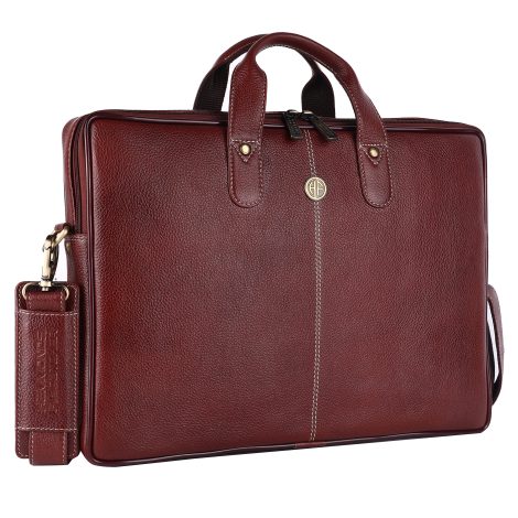 HAMMONDS FLYCATCHER Authentic Leather Laptop Bag in Brown, for Indian Men, Perfect for Office – Fits 14/15.6/16 Inches.